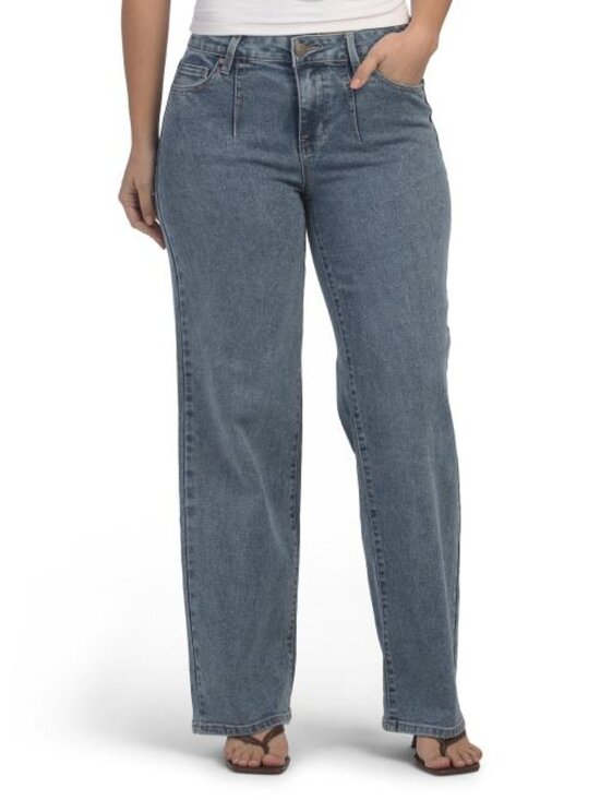 d. jeans Denim - D. JEANS Wide Leg Jeans With Front Darts